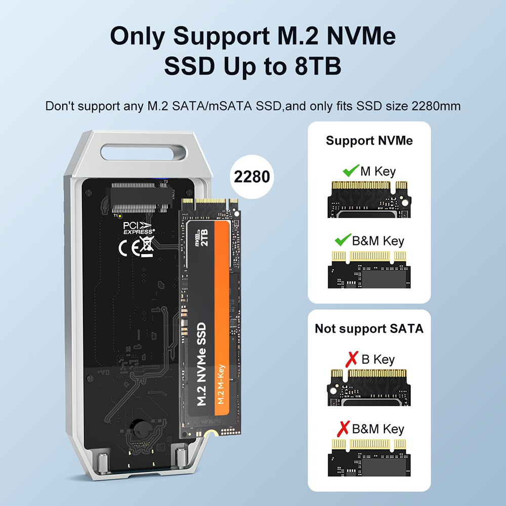 MAIWO 40Gbps NVMe M.2 SSD Encl - Usb4 40Gbps External Ssd 8Tb review and price